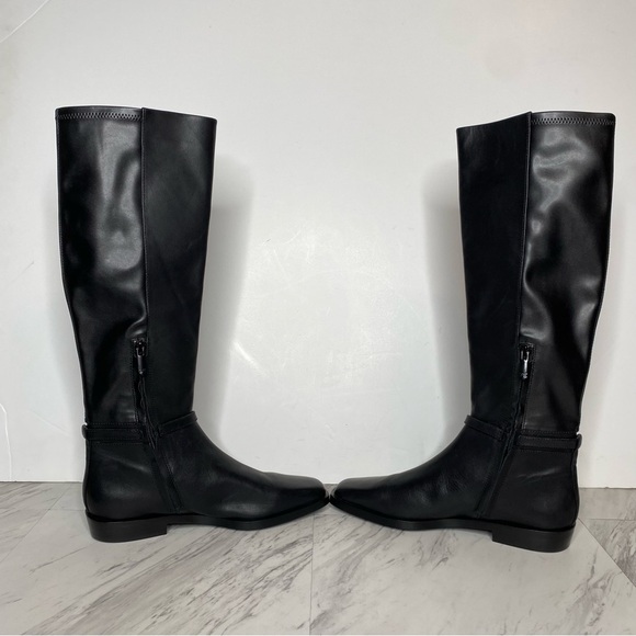 Sam Edelman Clive Black Black Leather Square Toe Tall Boot 7M - Picture 5 of 15
